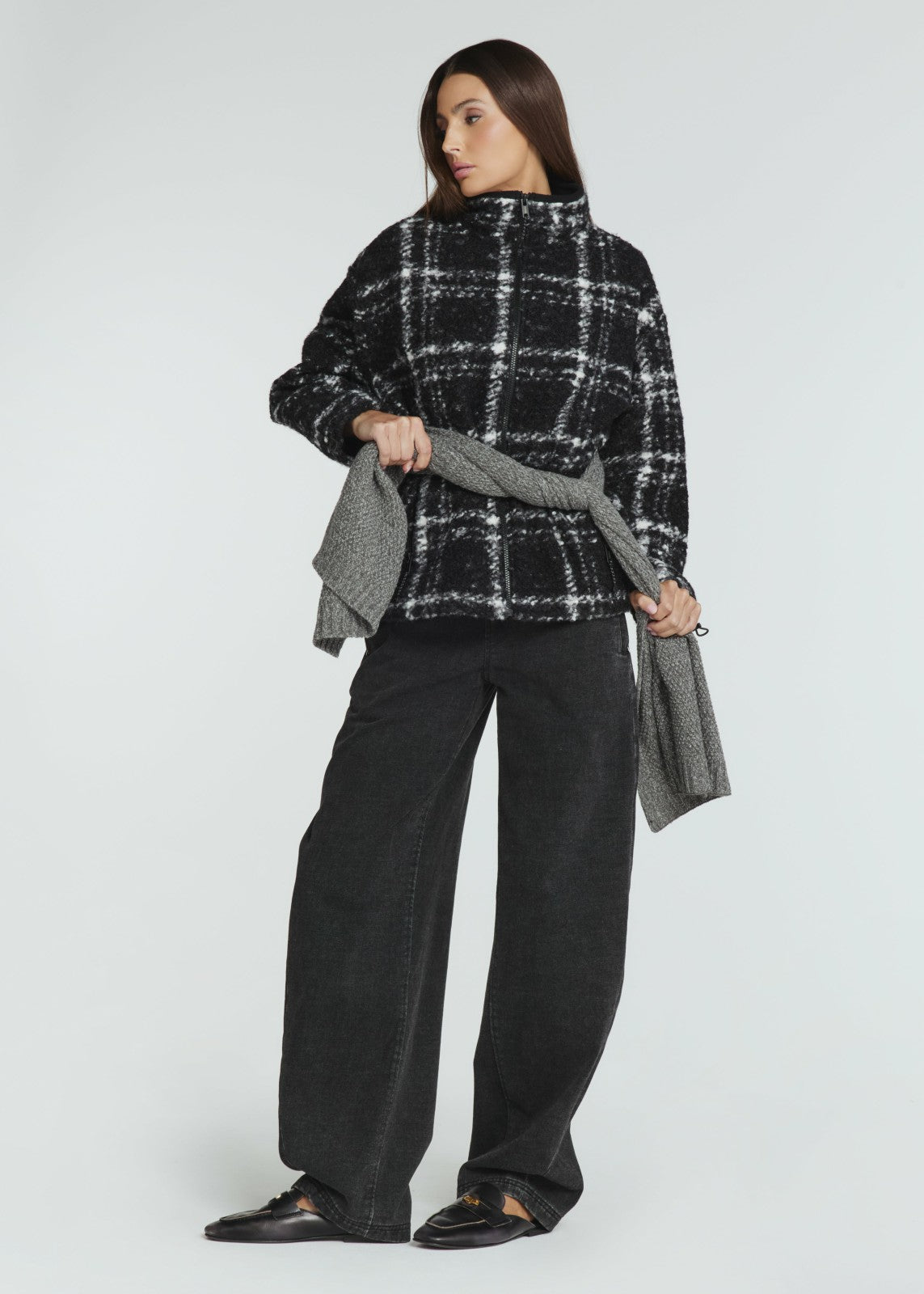7Diamonds Naya Plaid Sherpa Jacket