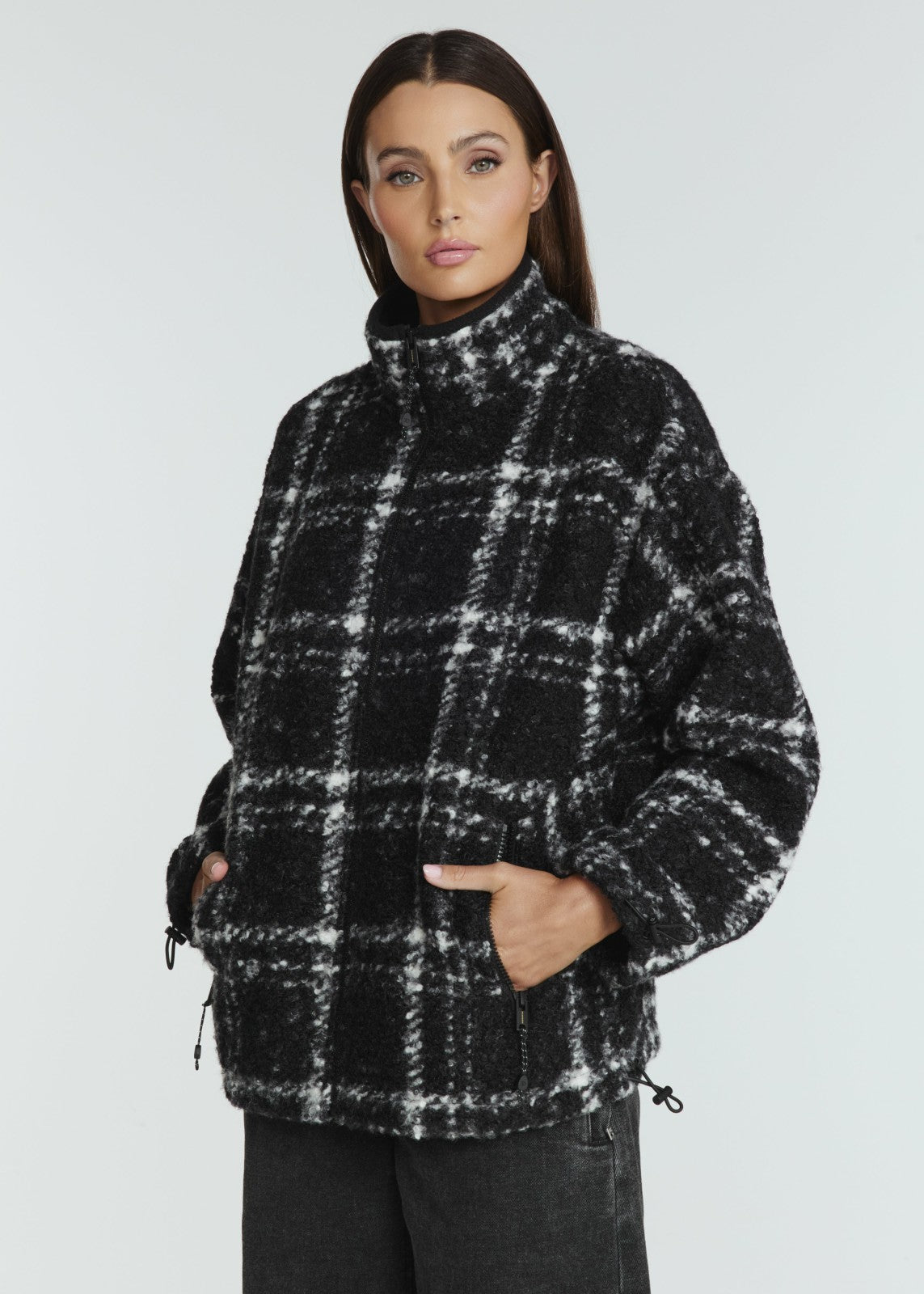 7Diamonds Naya Plaid Sherpa Jacket