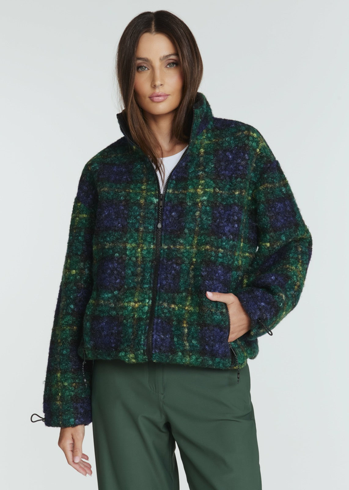 7Diamonds Naya Plaid Sherpa Jacket