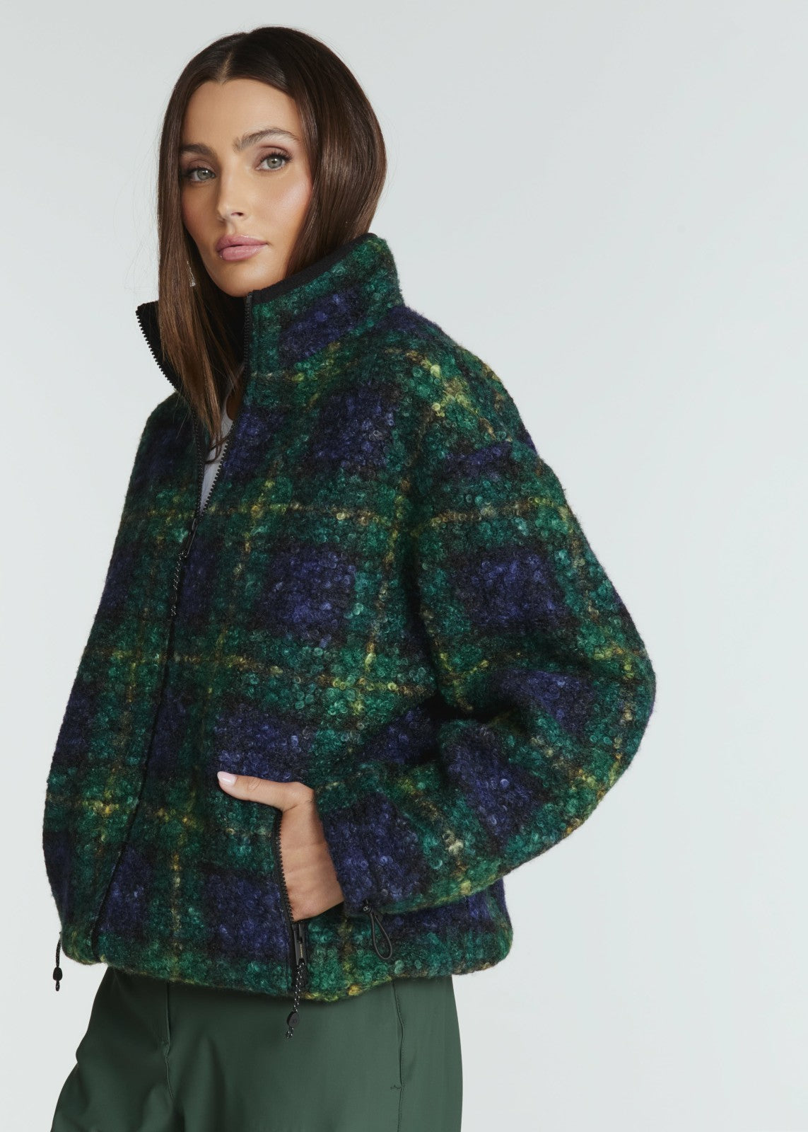 7Diamonds Naya Plaid Sherpa Jacket