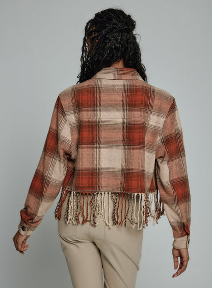 7Diamonds Generation™ Crop Fringe Jacket