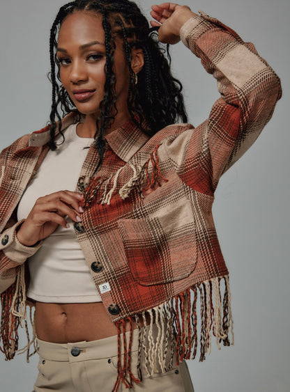 7Diamonds Generation™ Crop Fringe Jacket