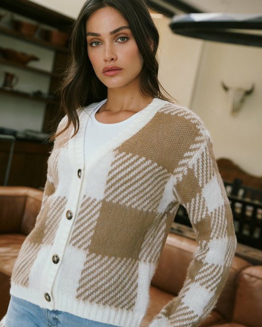7Diamonds Harper Plaid Cardigan