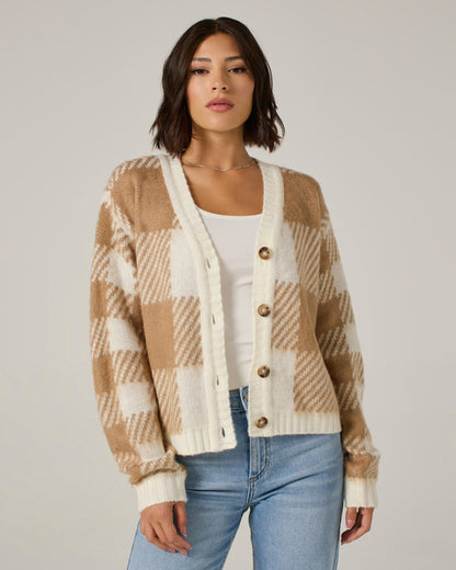 7Diamonds Harper Plaid Cardigan