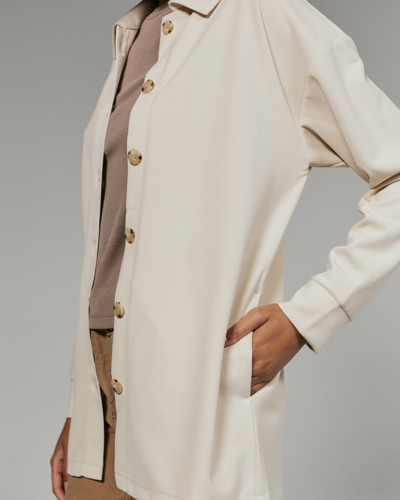 7Diamonds REV™ Ribbed Relaxed Shacket