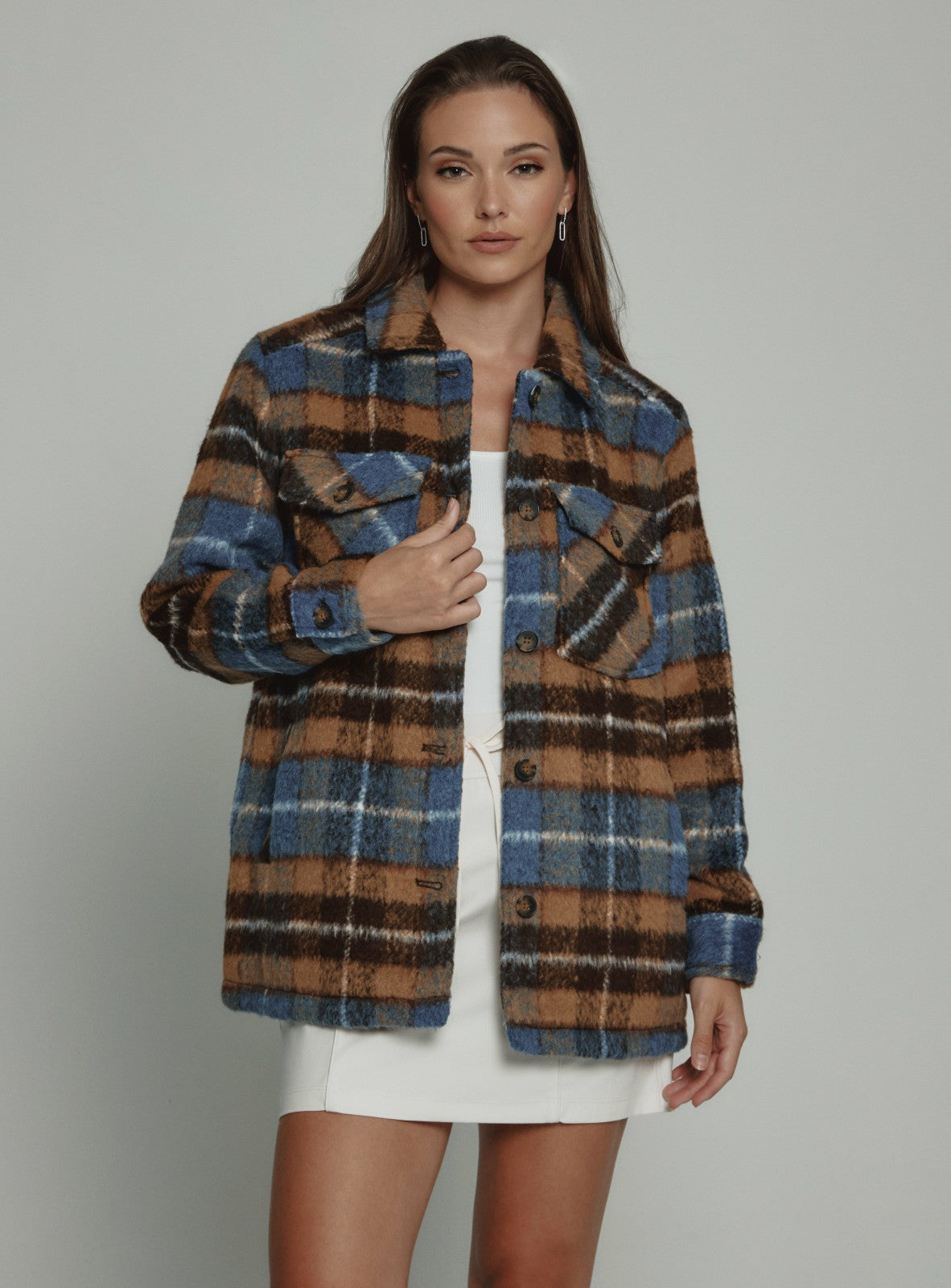 7Diamonds Murphy Plaid Shacket