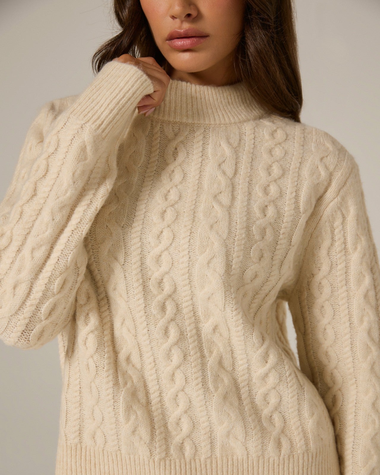 7Diamonds Riley Cable Knit Sweater