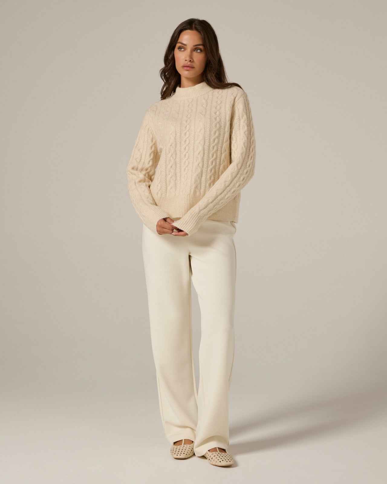 7Diamonds Riley Cable Knit Sweater