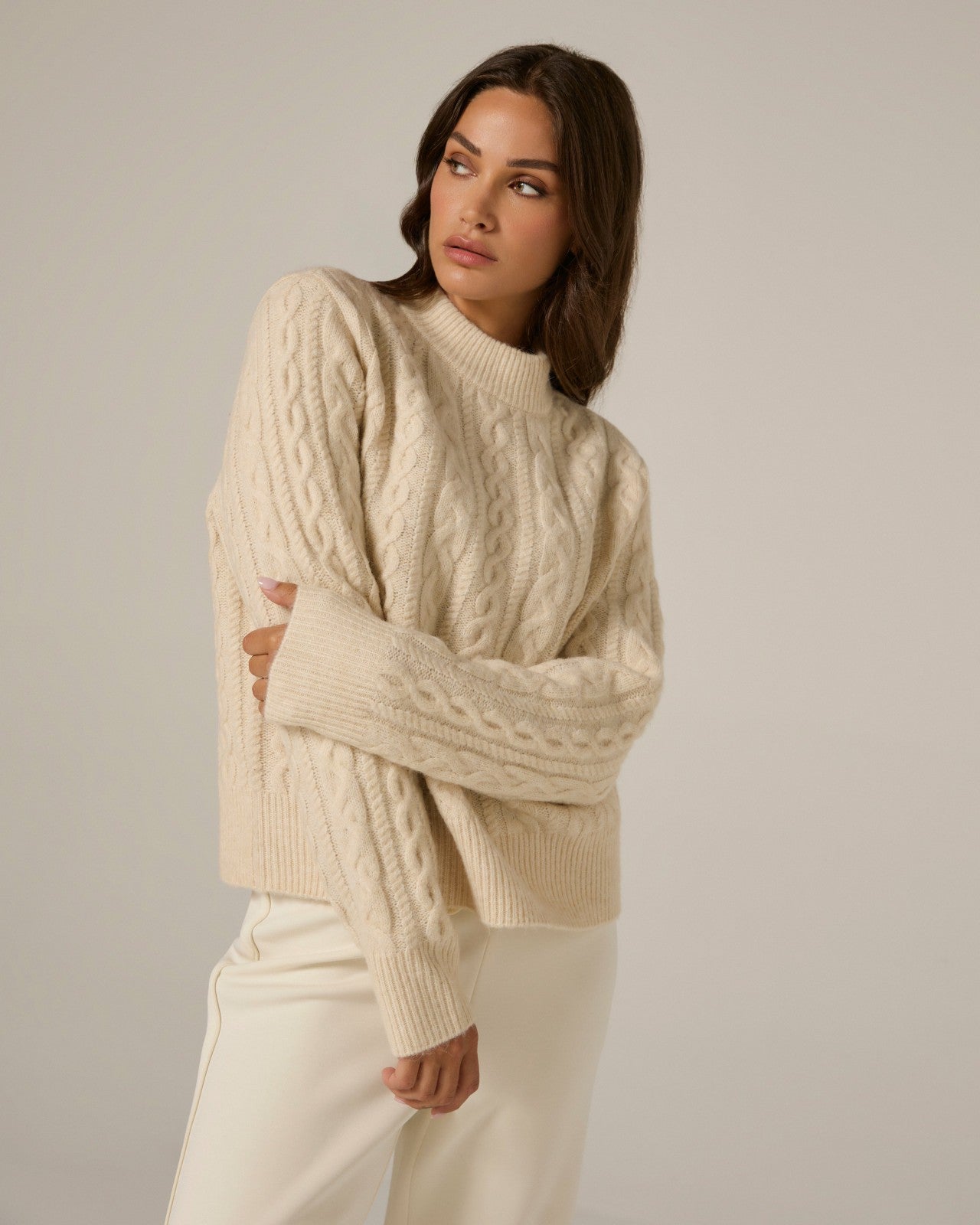 7Diamonds Riley Cable Knit Sweater