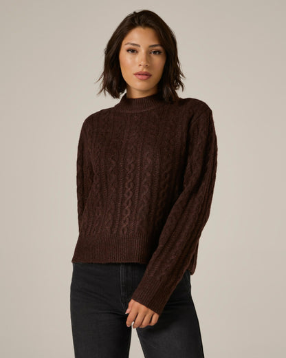 7Diamonds Riley Cable Knit Sweater