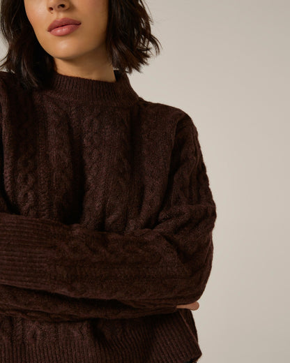 7Diamonds Riley Cable Knit Sweater