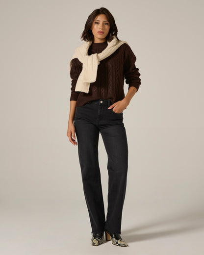 7Diamonds Riley Cable Knit Sweater