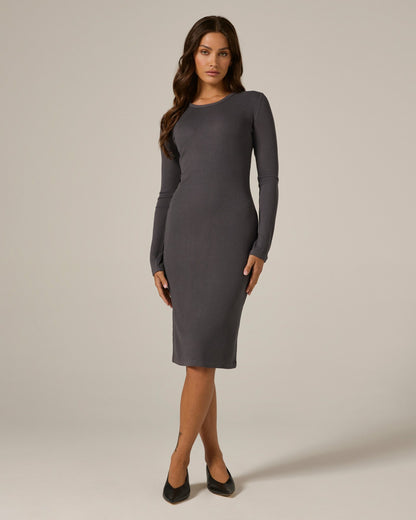 7Diamonds Modal Ribbed Midi Dress