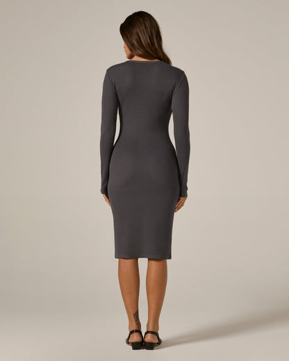 7Diamonds Modal Ribbed Midi Dress