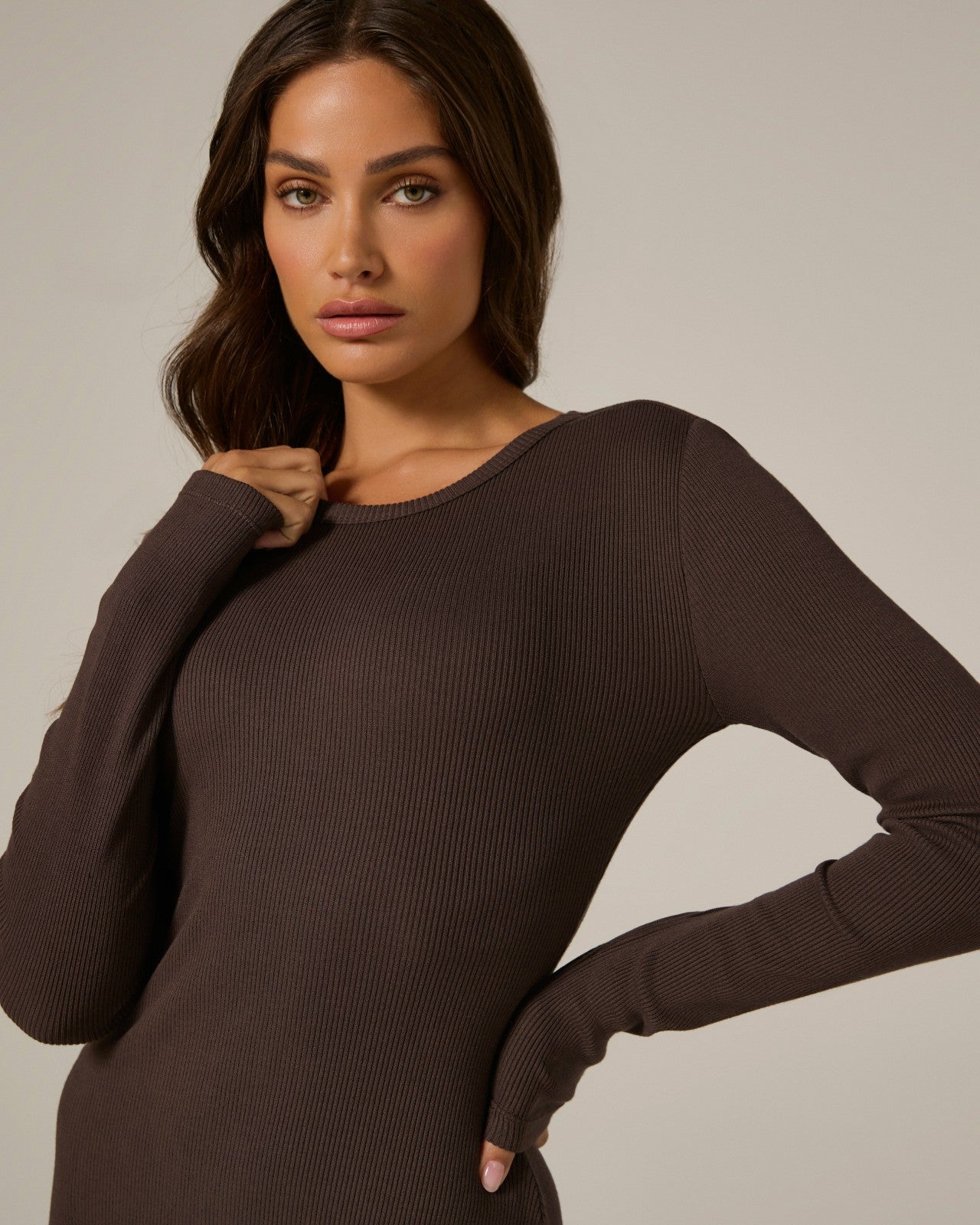 7Diamonds Modal Ribbed Midi Dress