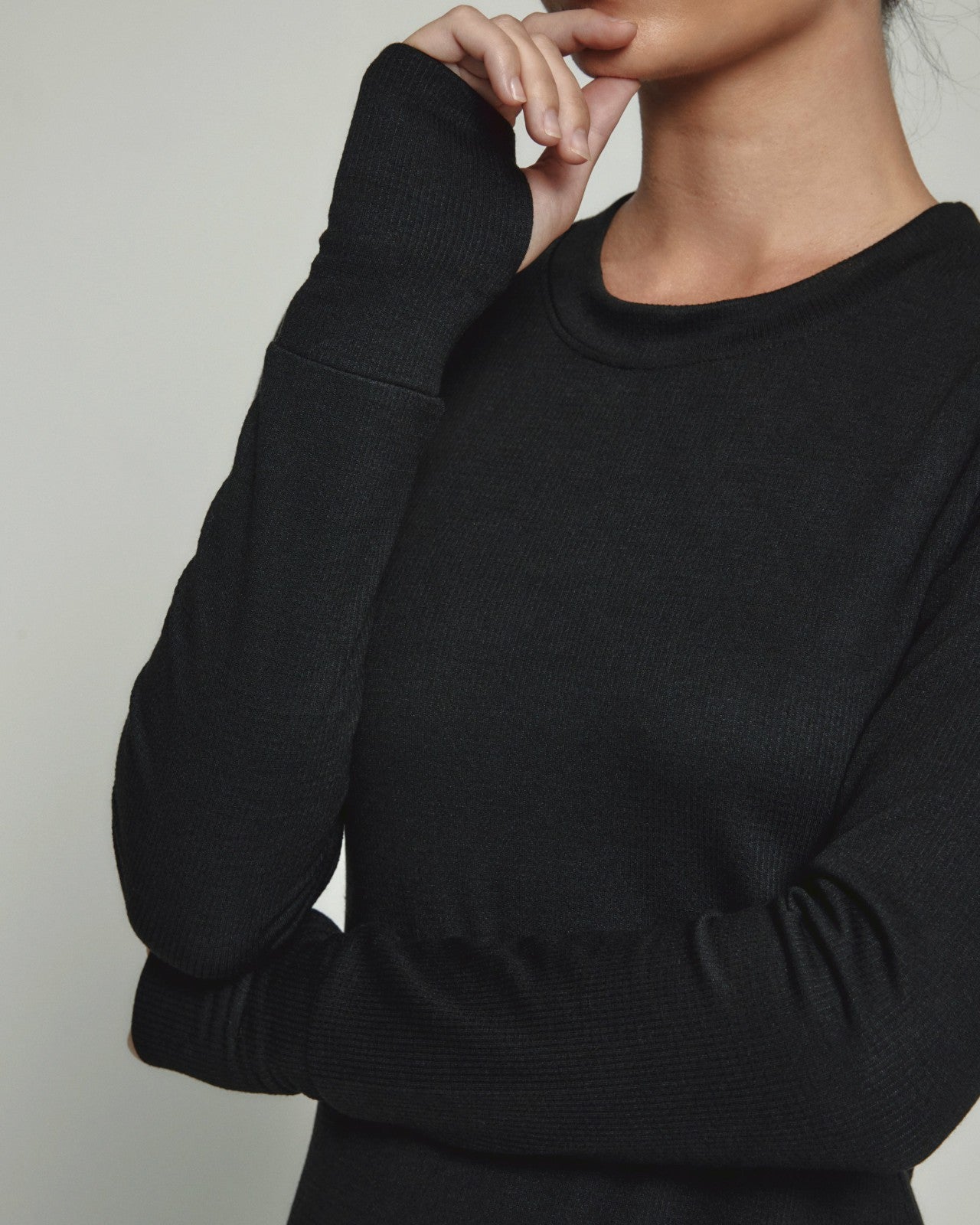 7Diamonds Core Ribbed Long Sleeve Dress